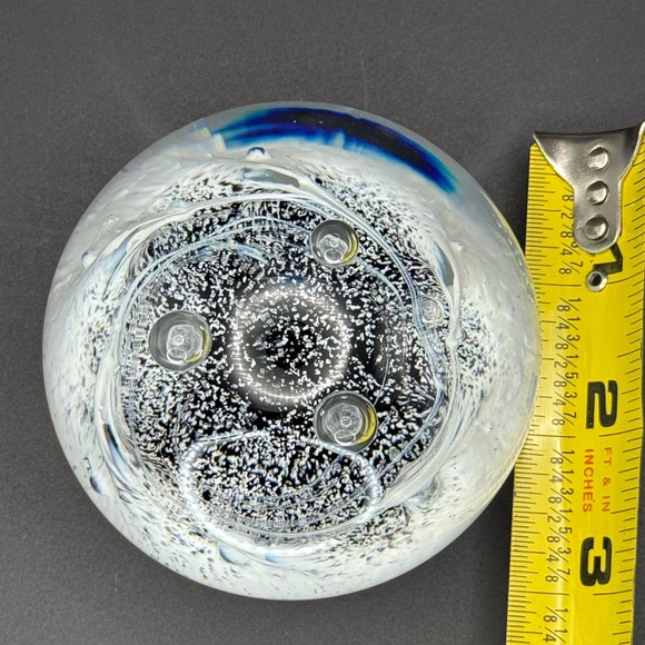 Caithness Trilogy Scotland Limited Art Glass Paperweight Signed Numbered Bubble - Picture 14 of 14